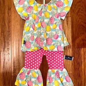 Pineapple flare pant set